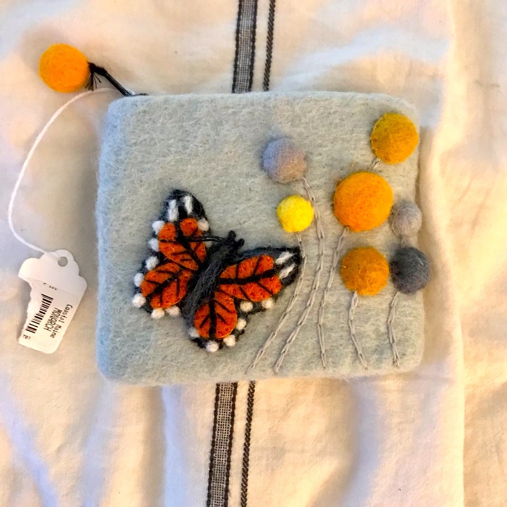 3/$10🎁 ADORABLE HANDMADE FELT COIN PURSE NWT